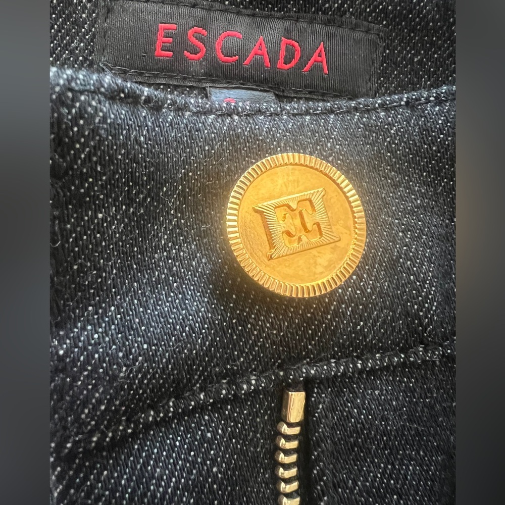 Escada Womens Mid-Rise Wide Leg Jeans size 36 US 6 Inseam 31 - Picture 7 of 11